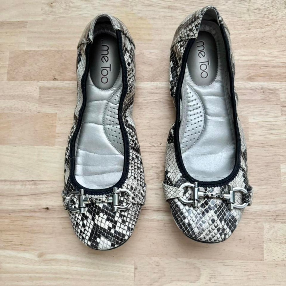 Y2K‎ faux snake skin ballet flat size 7.5